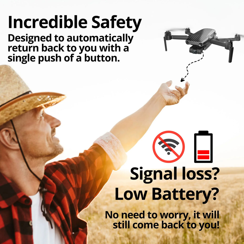 Bigly 10km Me, Voyager 4K Drone, Baller 249 Gimbal, Ultra Follow Big Brothers The AI-Powered Stable 135mins Grams, Flight Time Camera, HD Range, Combo! 30fps 3-Axis Zino Ultra