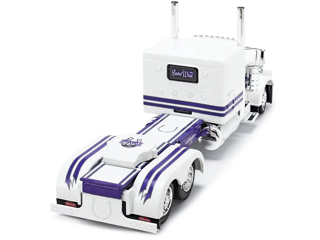 DCP Heil PMI 69-1297 63" White Gear Tanker, Fuel Sleeper 389 1/64 Peterbilt First Rigs w/ Snow #8: Big