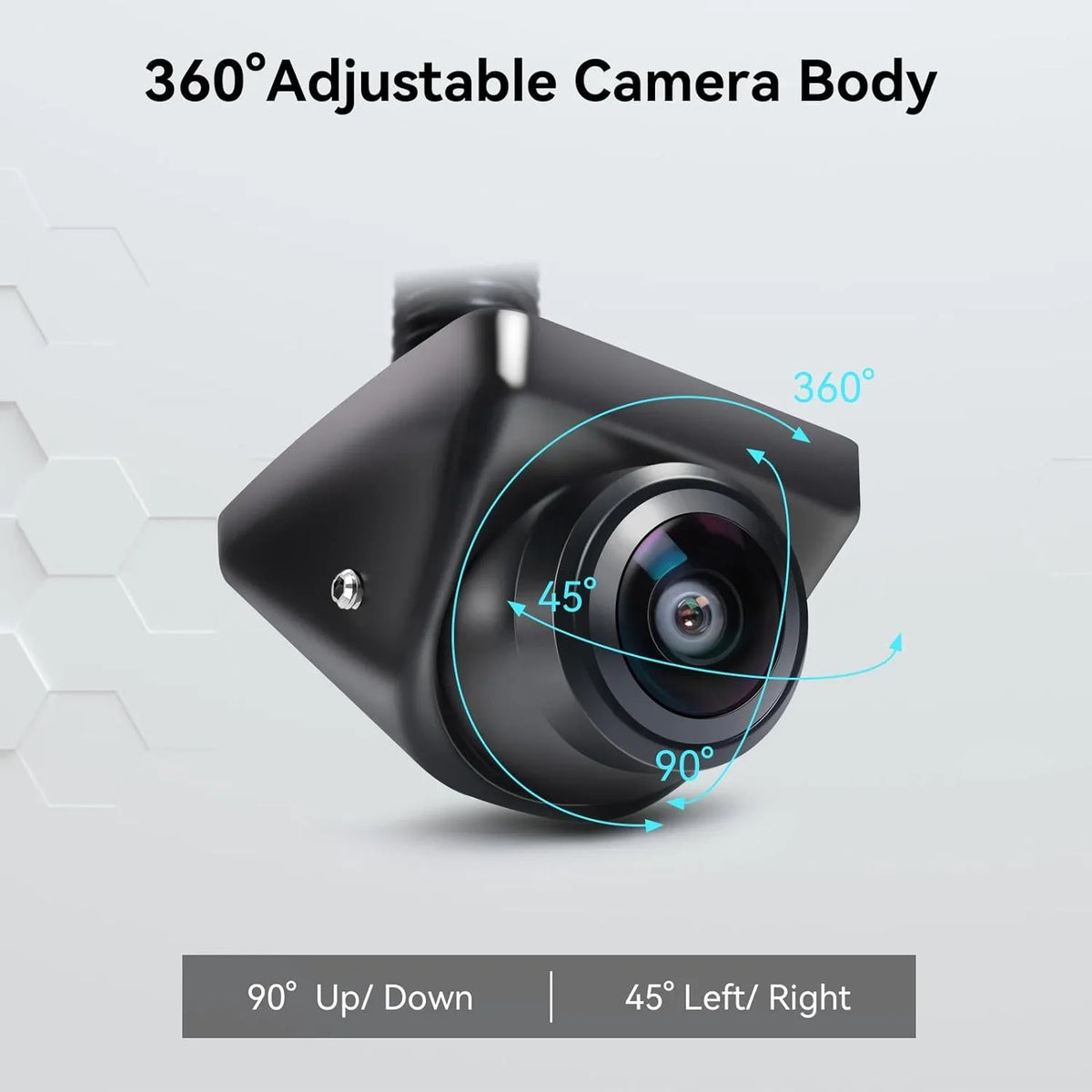 Camera SUV Rear/Front/Side and eRapta Camera Vision Night Truck View Backup for Waterproof Car Pickup 360°Rotatable Sedans Minivan
