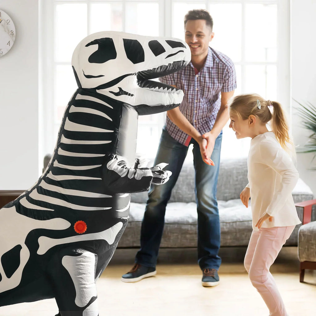 supplies,Dress-up Skeleton for Inflatable Child,Boys T-Rex party Costume, Inflatable Dinosaur Full Girls(Black) Halloween Body Costume,Halloween and