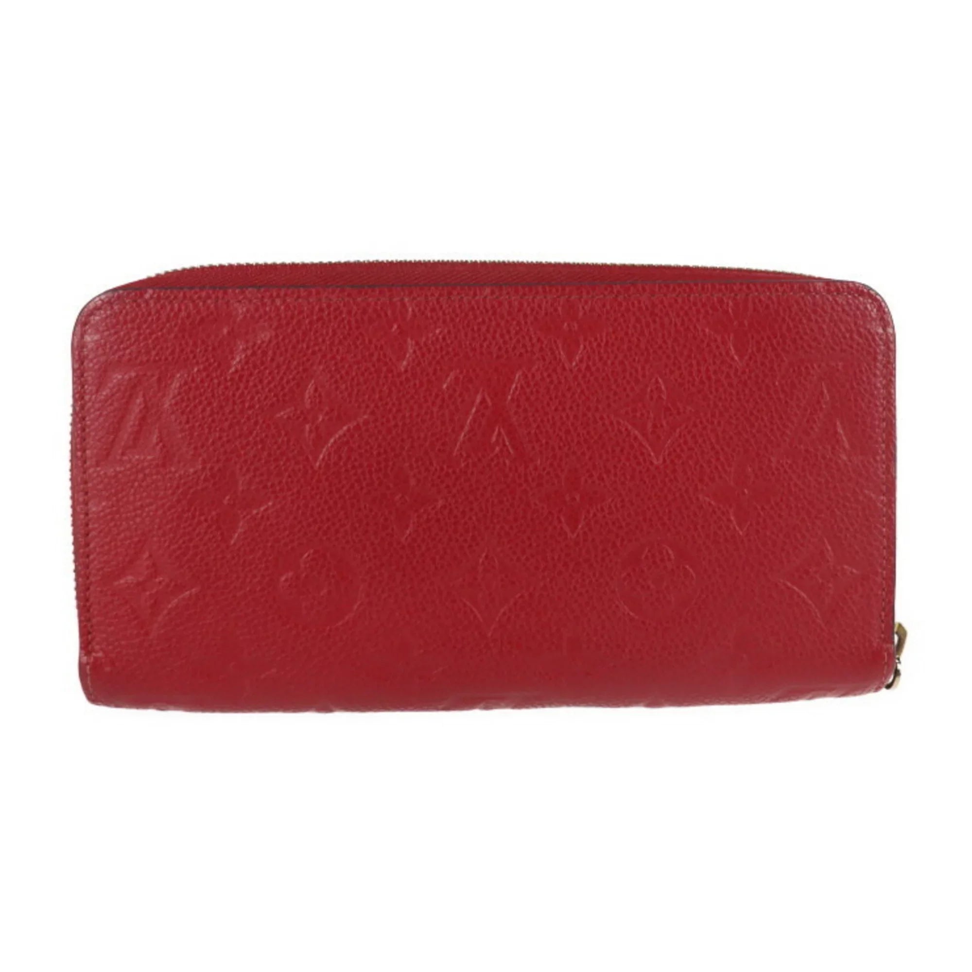 Long Zip Monogram M60737 Louis Around Vuitton Zipper LOUIS VUITTON Round Cerise Pre-Owned (Good) Implant Zippy Wallet