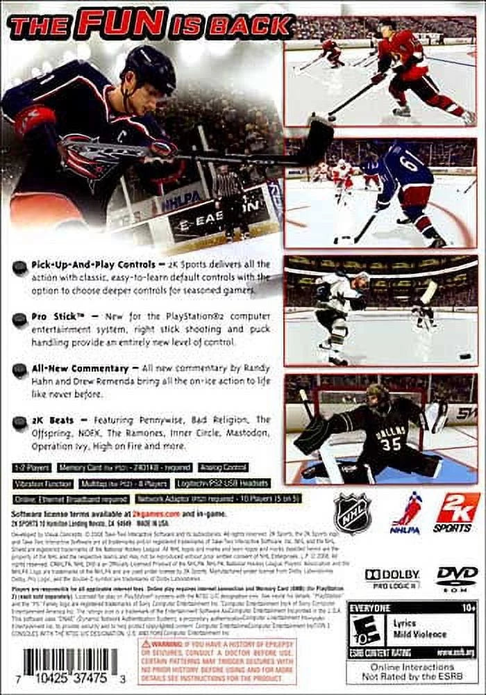 '- PlayStation 2 NHL 2K9