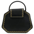 Calfskin Handle Top Mini Leather Black CARTIER Bag Satchel Guirlande Pre-owned