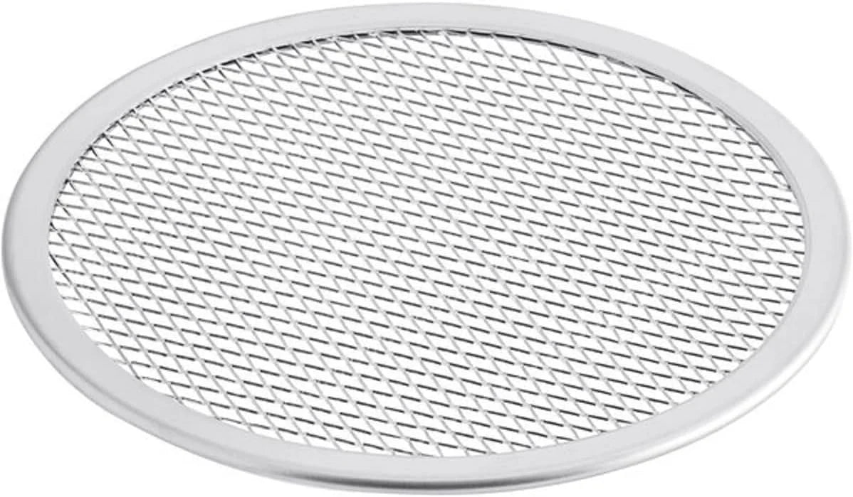 Pizzeria Pizza Kitchen 2 Baking Home TrueCraftware- of Tray Pizza Screen & Round Seamless 15” Pan Rim- Restaurants Tray Pizza Aluminum for Bakeware Baking Round Screen Set