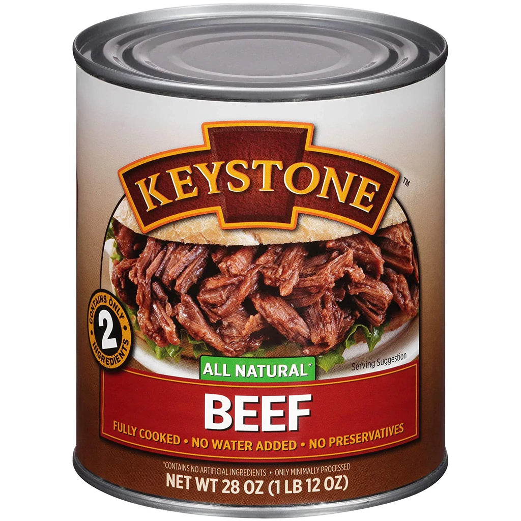 All Cans Food (12 ✅ Beef Long Life Camping Canned Meats Natural Emergency Keystone 28 ✅ Ounce Pack) Shelf
