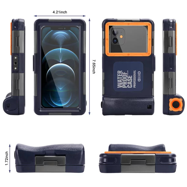 Housing Professional Surfing Waterproof Swimming for Case Up Lenovo Protective Underwater And [15m/50ft] with 6.9 Photo Lanyard Phones A6600 UrbanX LCD Snorkeling Video Diving all to Inch