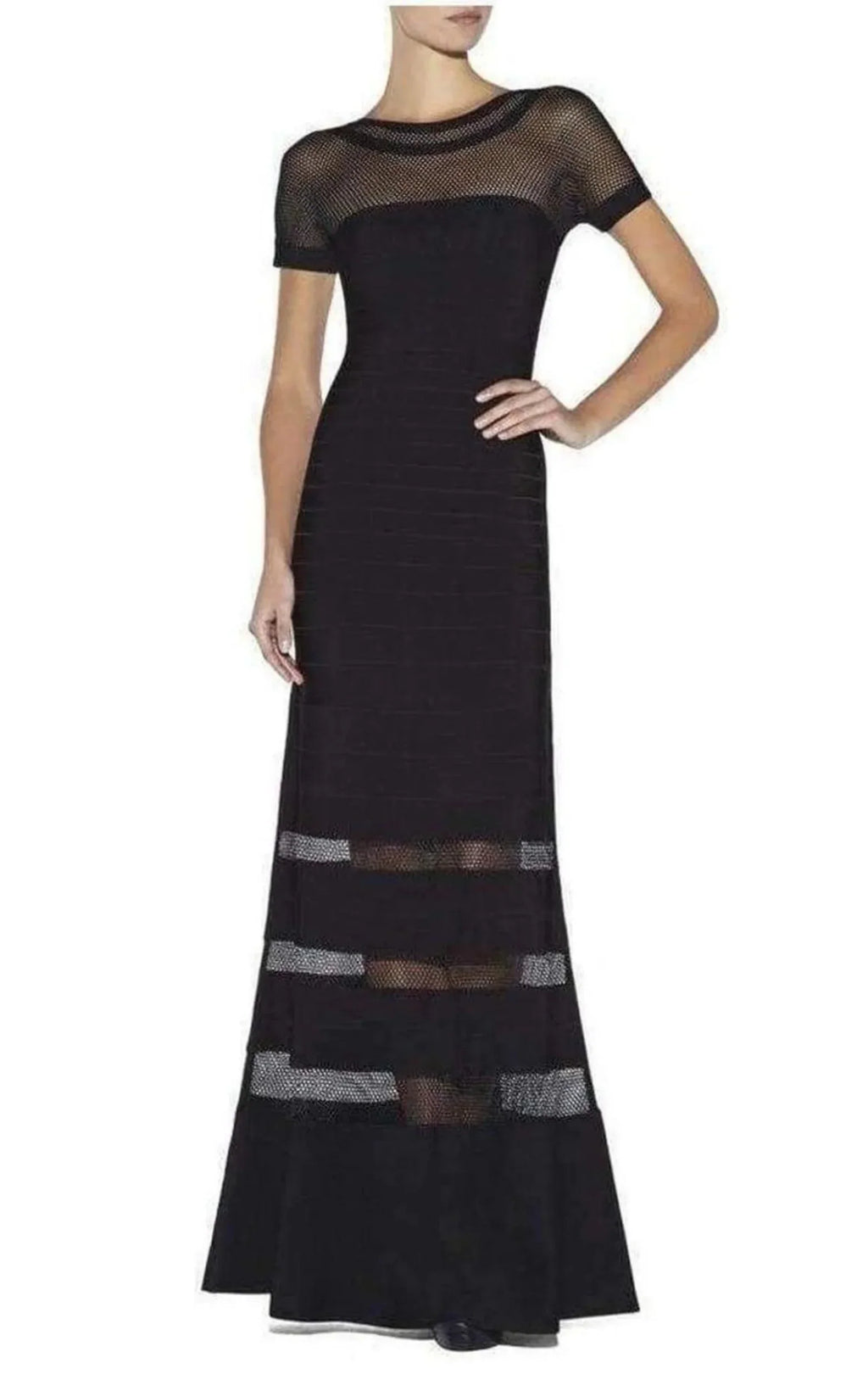 Crochet Detail Stitch Gown Gweneth Multi