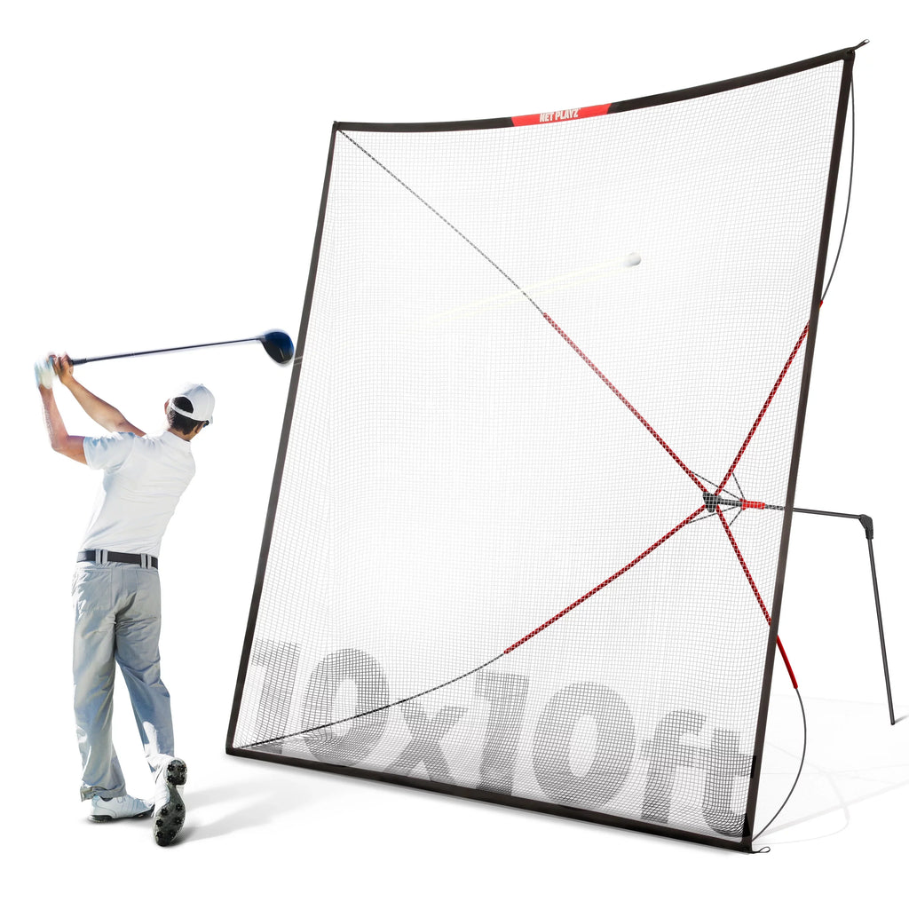 10ft Portable, Ball - Practice Big Swing Black Driving Range, Hitting Home Net Return, Size Auto Golf Aids, Training Net