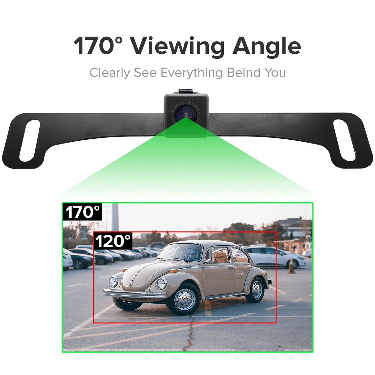 Master for Safety Waterproof Screen with Enhanced Universal Kit OEM Fit Mirror + 4.3” LCD View Camera - Rear Tailgaters Car Backup 170°