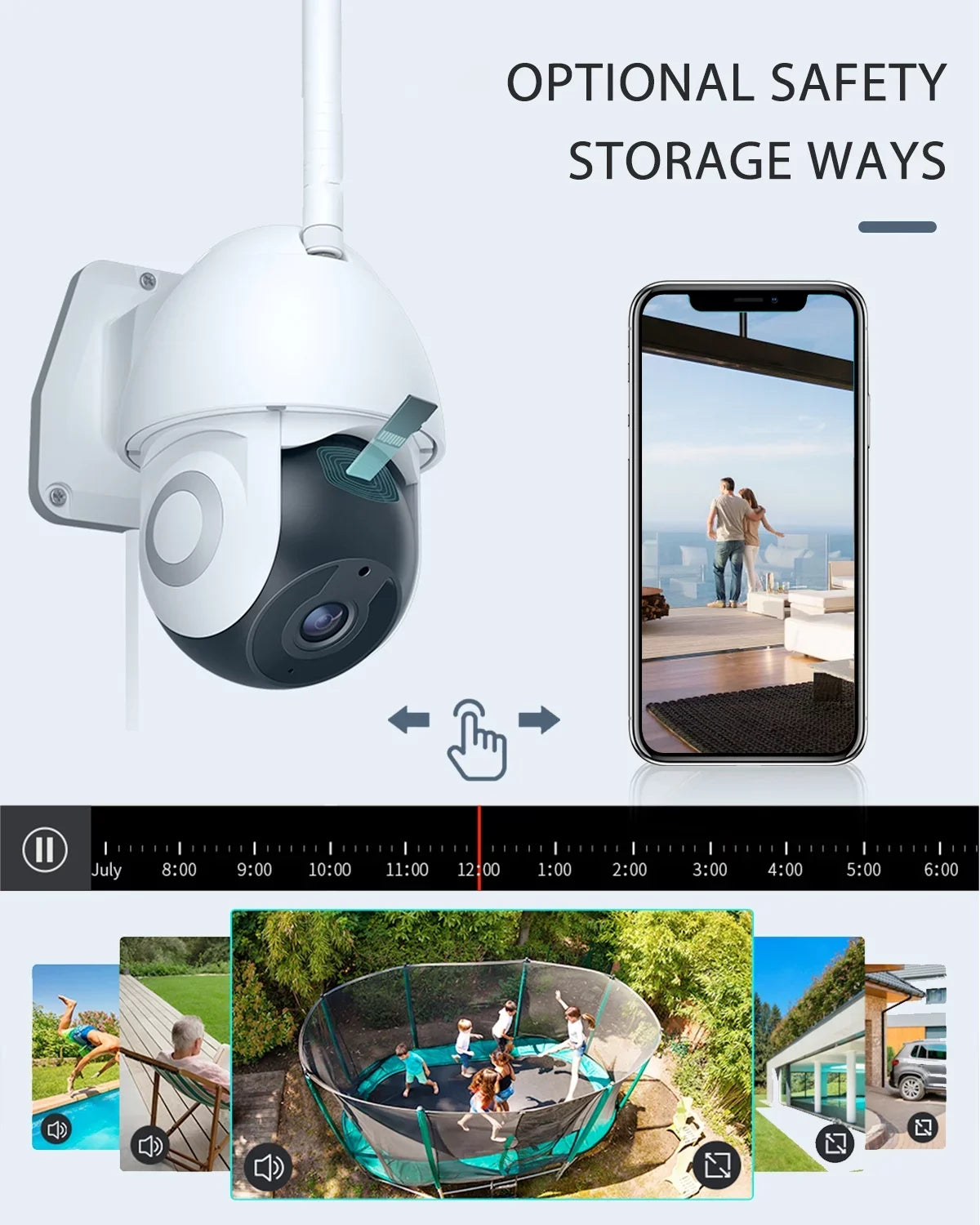 Victure Surveillance for FC920B Outdoor/Courtyard/Farm Floodlight Cameras,IP55 Connection Waterproof,Motion-Activated,Wifi Outdoo