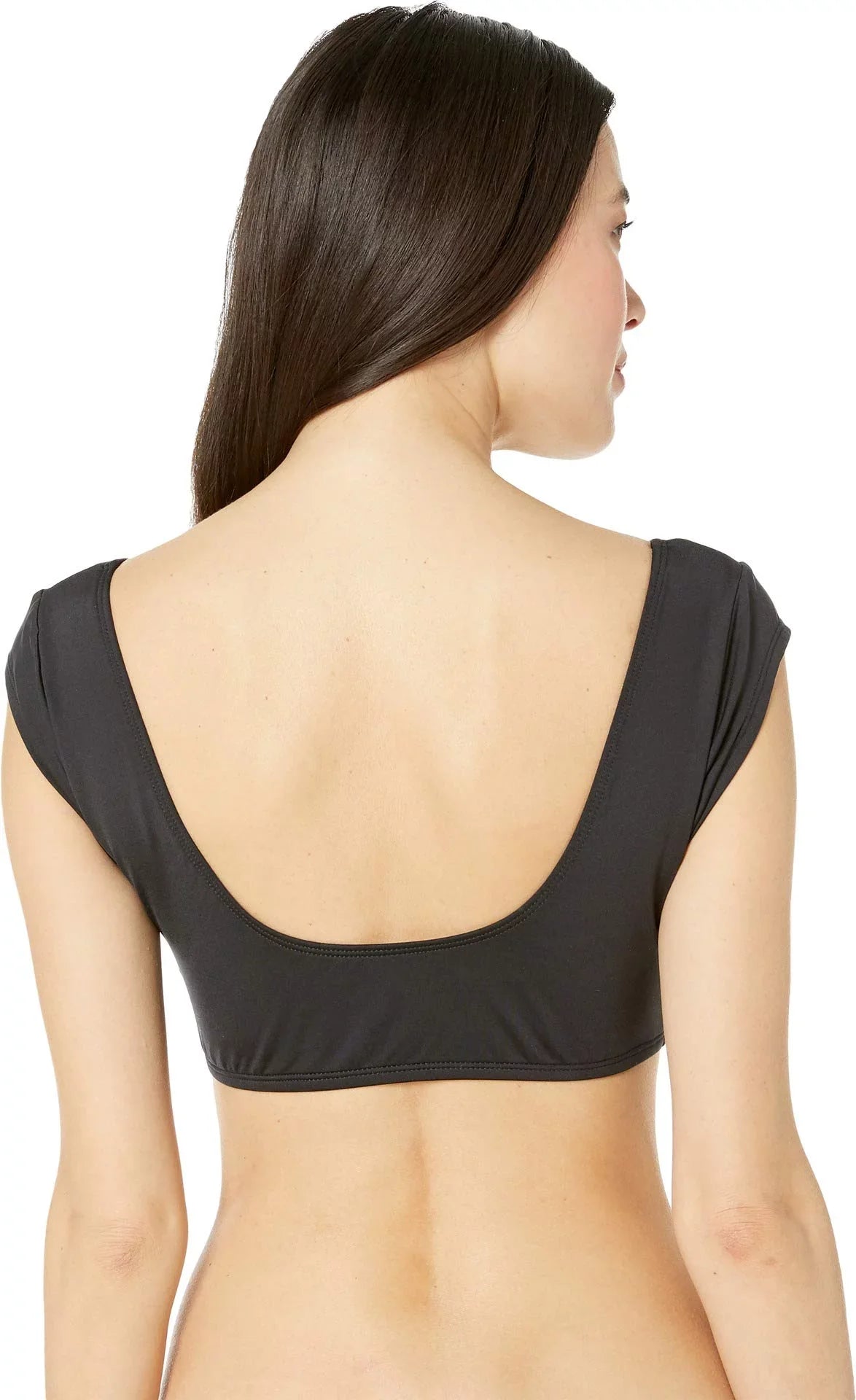 Small Cole Kenneth Top MSRP Size Cap Sleeve Black $69 Hipster Bikini