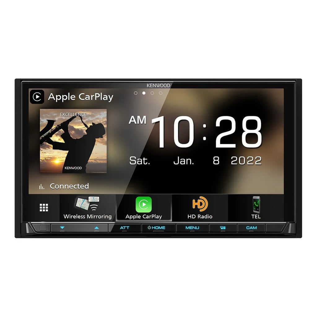 Receiver DMX908S HD eXcelon 6.95" Digital & Android Apple Kenwood Bluetooth Car Radio Play, Touchscreen Auto, Multimedia with