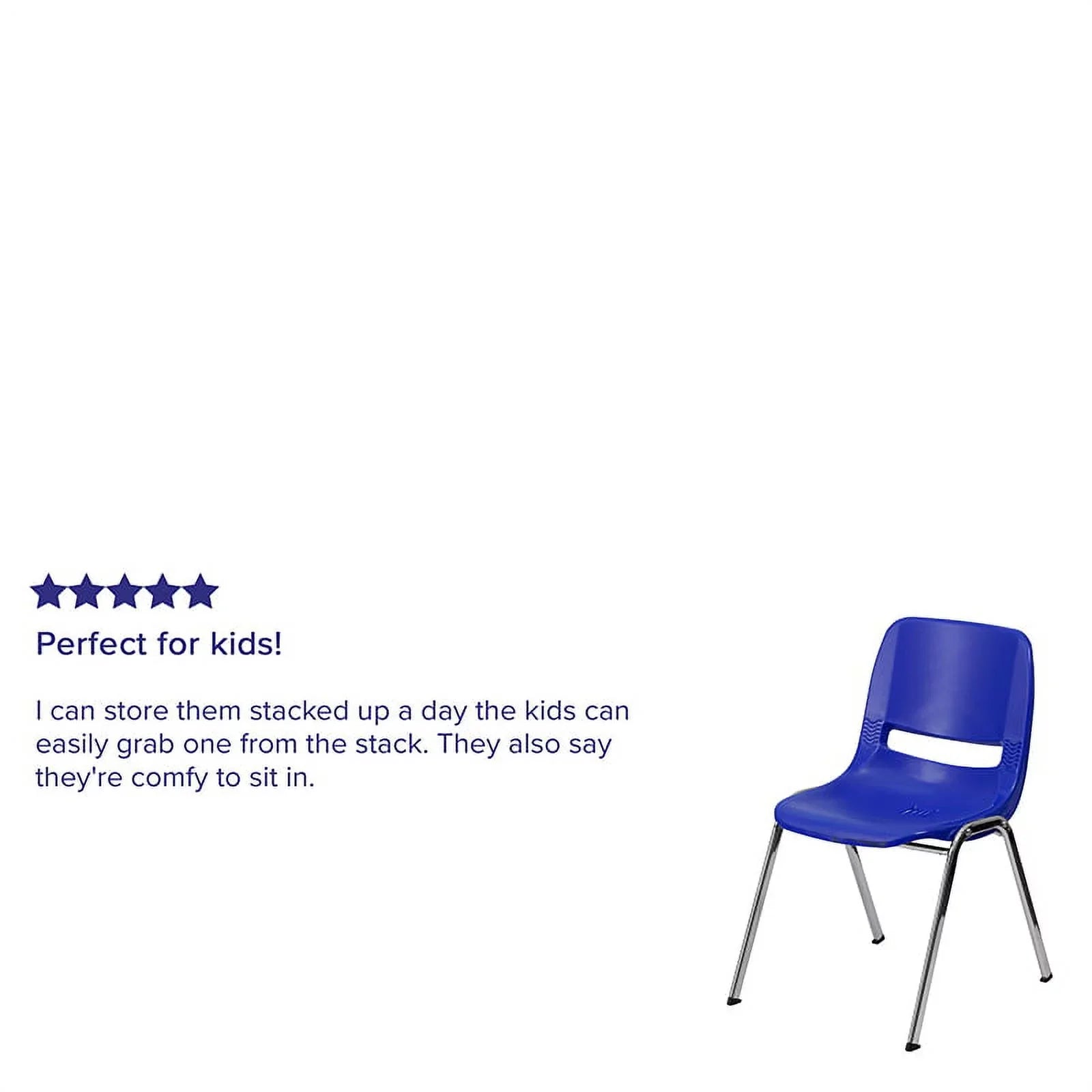 Height and Kid's HERCULES Chair 440 with Capacity 14" Series Stack Navy [RUT-14-NVY-CHR-GG] lb. Flash Chrome Furniture Shell Seat Frame Ergonomic