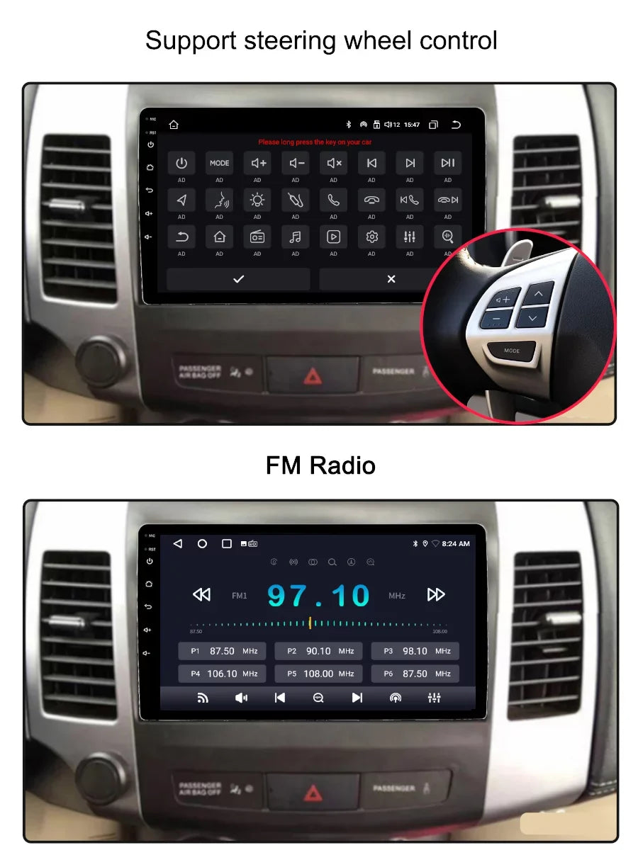 Navgation Player 2 Mitsubishi Auto Car Outlander Radio For CW0W Android Carplay Multimedia - GPS 2013 2005 Screen Android
