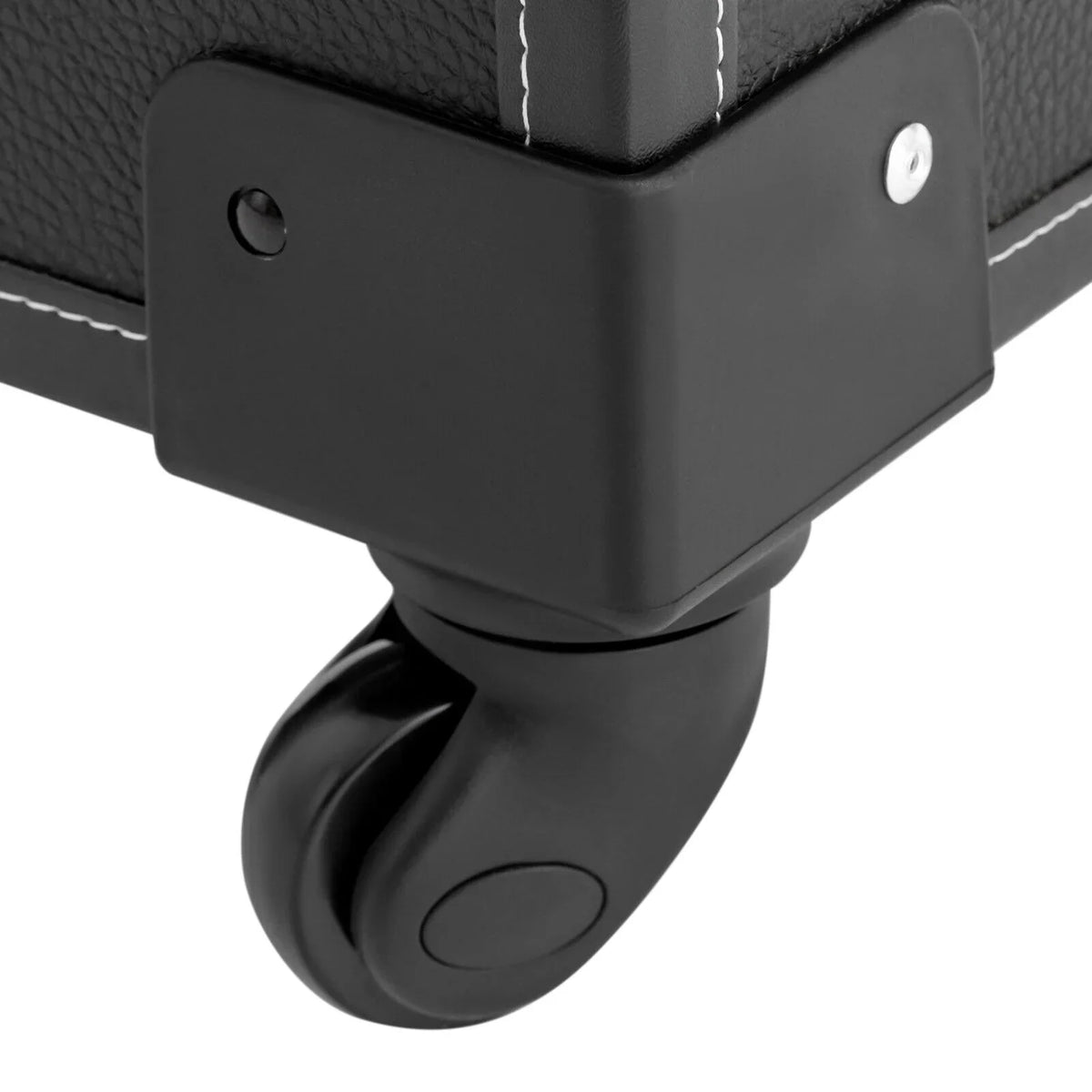 4 ZhdnBhnos Rolling w/ Makeup Trolley Wheels Box Case & Cosmetic Storage Organizer Lock Train Polish (Black) Luggage Nail