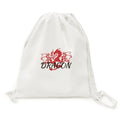 East Mesh Canvas Myth West Drawstring Backpack Animal Reusable Dragon Shopping Wings Bag