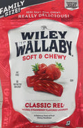 FAMILY Soft SIZE Chewy Licorice Wallaby STRAWBERRY Oz Classic Bag Wiley 24 Red &