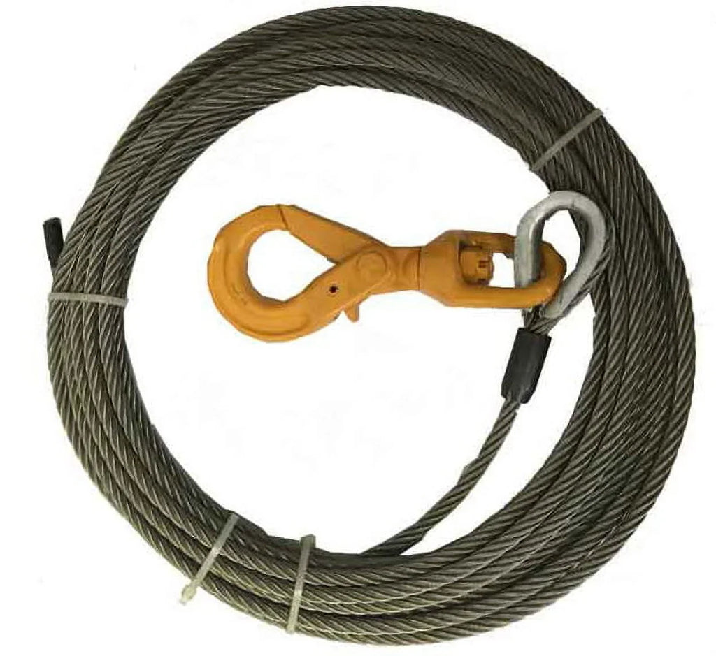 Core Mytee Breaking 15,087 Self Steel Locking, Tow Truck Ultimate Cable Rollback Strength lbs 3/8" Rope Products Winch 75' Wrecker x