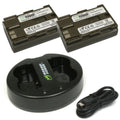 Power Battery BP-511, BP-512, BP-514 Canon Wasabi for (2-Pack) BP-511A, Dual Charger and