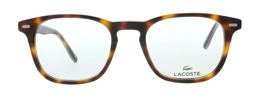 for mens L2832 Havana Modified Rectangle Eyeglasses Lacoste 214