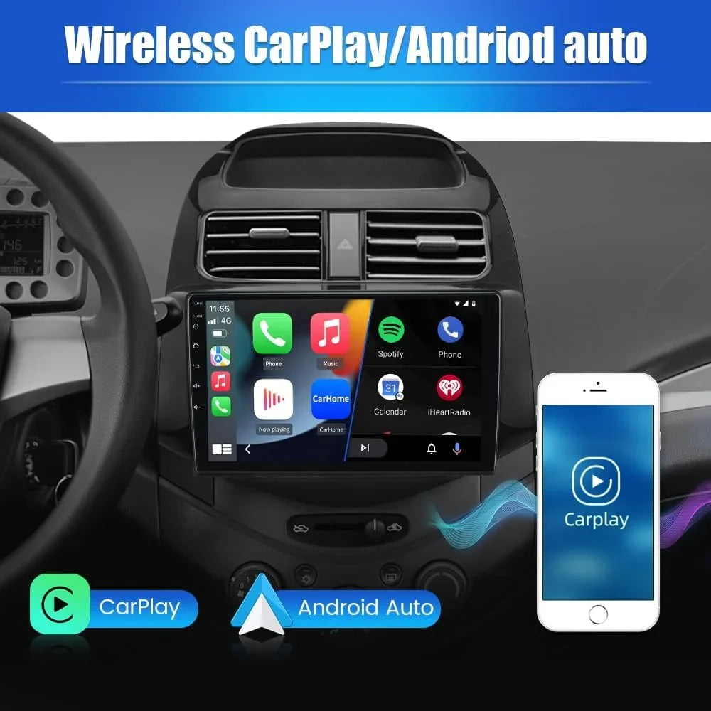 Wireless 9 carplay 2G+32G with 2014 for Spark inch Radio 2015 Auto Car Chevy 2013 Apple Android Stereo