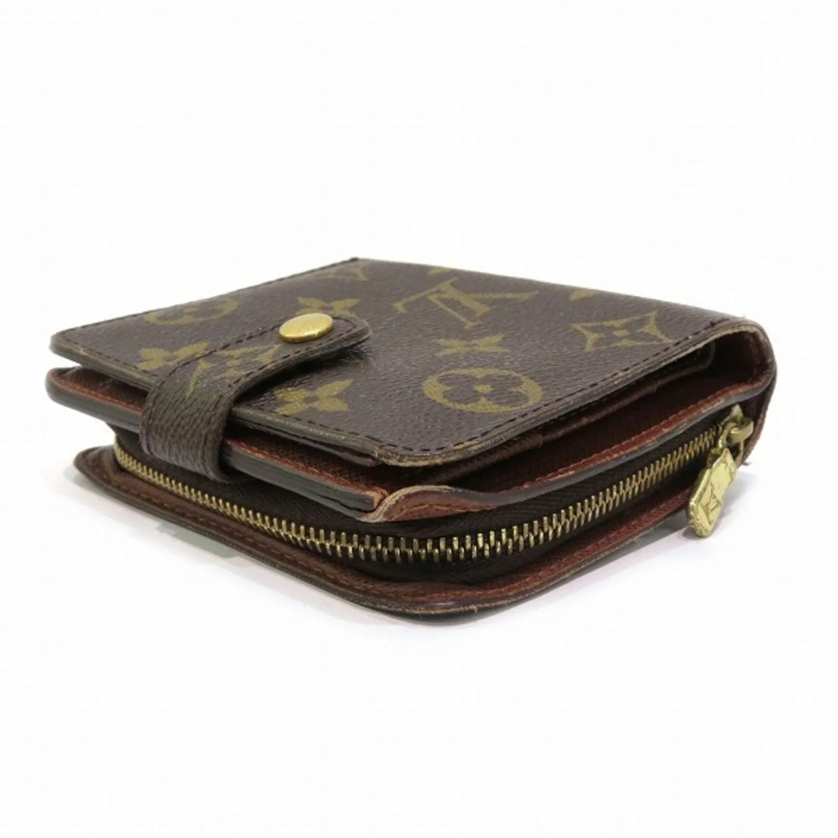 Men's M61667 Louis (Fair) Wallet Zip Vuitton Bifold Women's Compact Monogram Pre-Owned