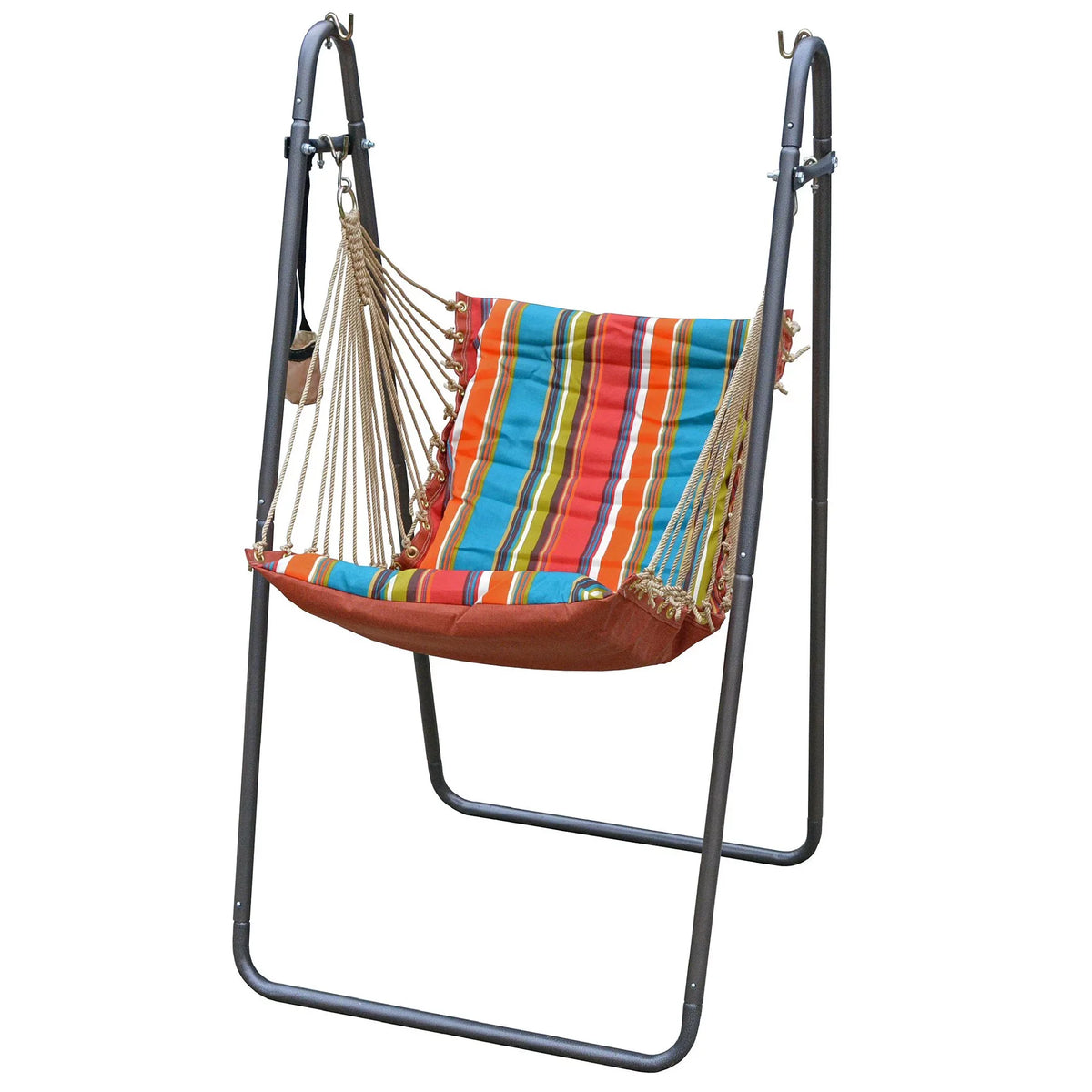 64" with Soft Chair Hammock Hamptons and Orange Polyester Stand Blue Collection Comfort The