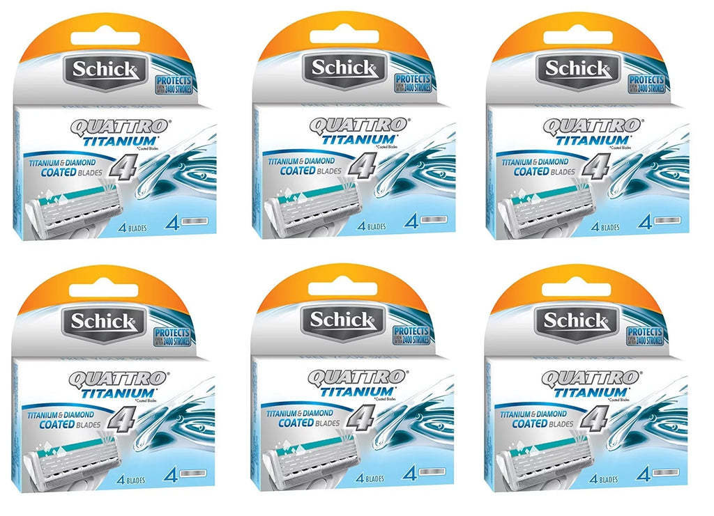 Titanium Quattro Trimmer Count + Cartridges 3 - Schick Eyebrow Refill Count 24