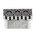 Layered, Black. Pocket, X Ozbourne Trimmed. RLF Rod 50"W Glory Home 16"L 3" Valance