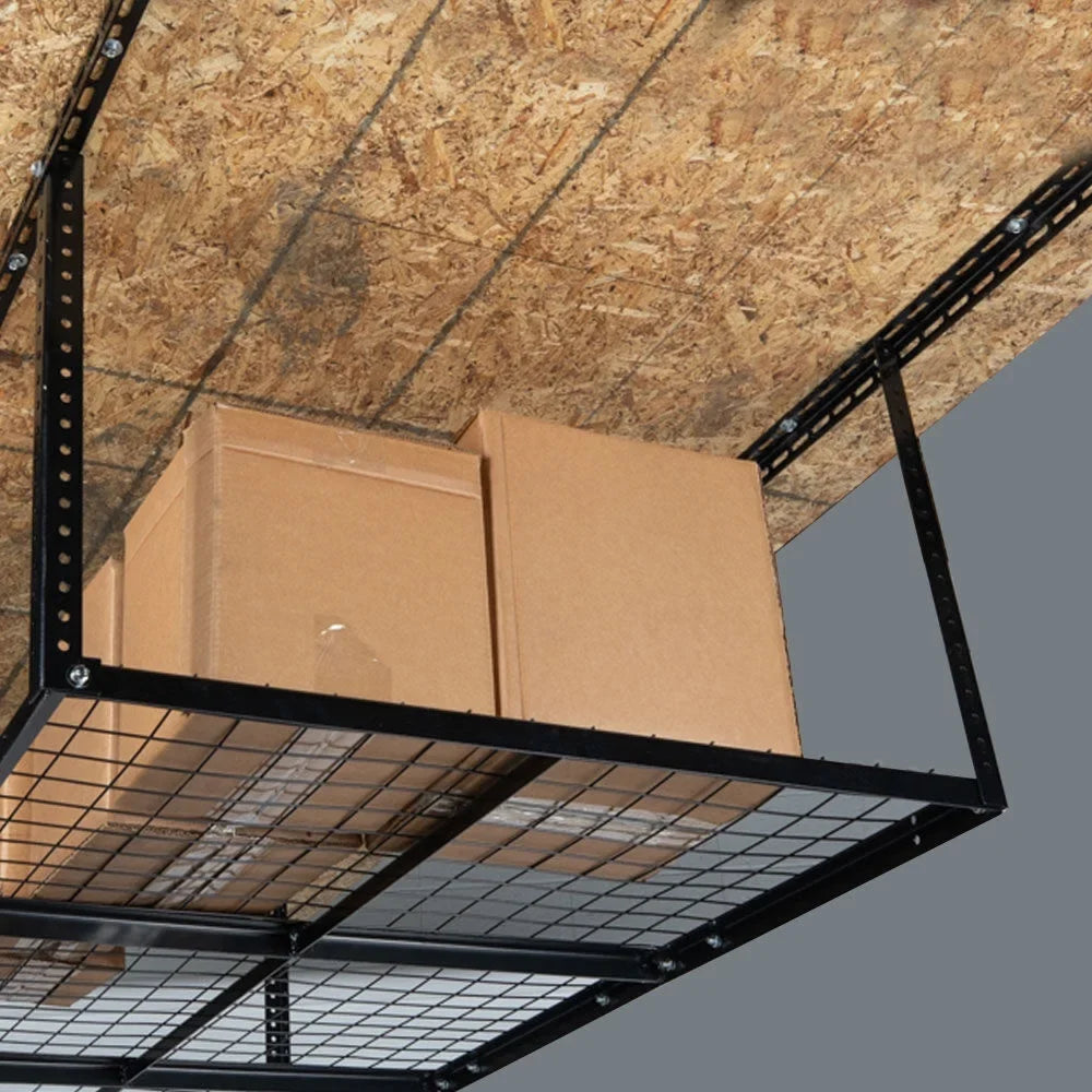 Grid 41" x Ceiling Metal Organization Bikes Adjustable for Storage Storage Wire Loading System, with Attachments 500 Titan LB Height, 6' Overhead 3' Rack, Bins to Capacity, 20" Garage Mount Equipment