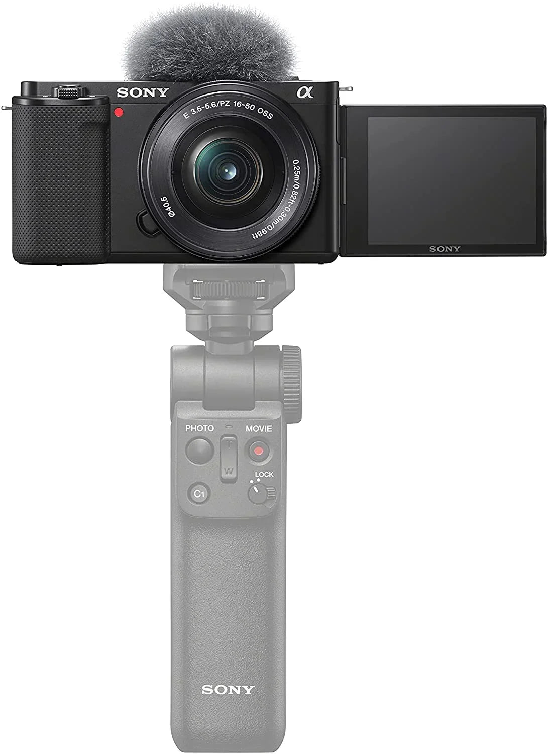 1.97", Megapixel 24.2 Mirrorless Sony with Alpha Lens, 0.63", Black ZV-E10L Camera