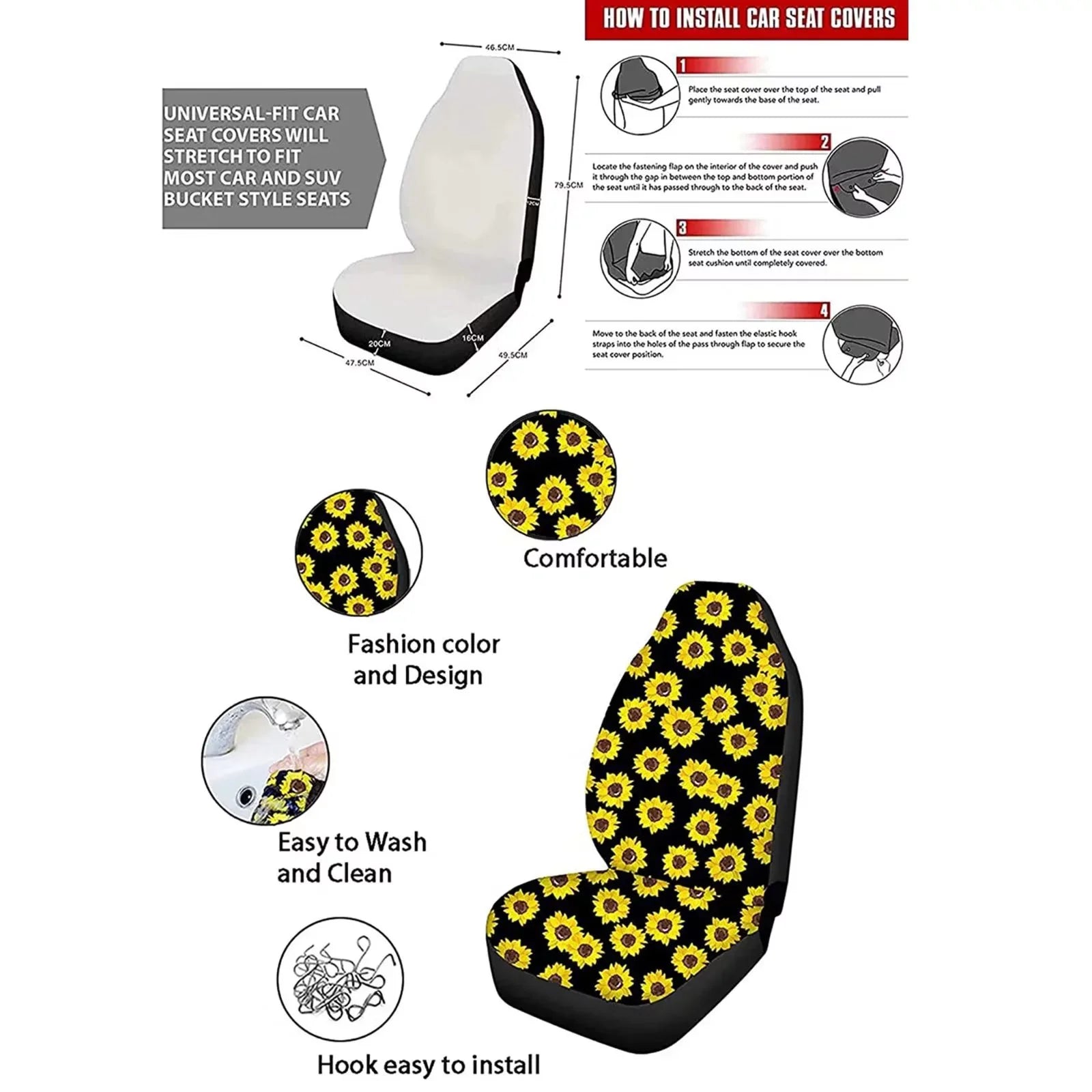 Cover+Auto Console Cover Pad+Center Pad+Front Blanket Sedan Seat Seatbelt Accessories Settring Set Cover AestheticMushroom Back Car Interior 8-Van Binienty Saddle Print of Wheel