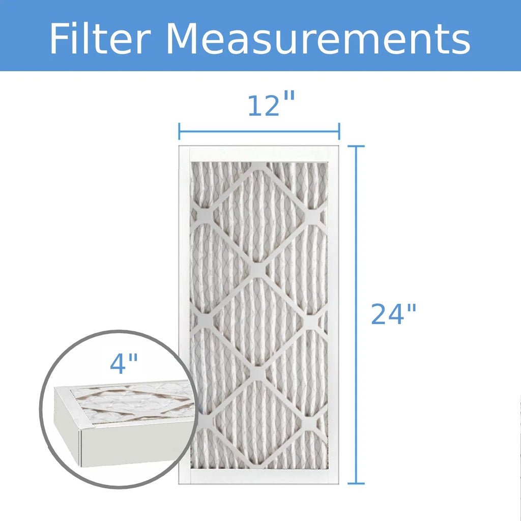 MERV Surface Extended (3 Hi-E Filter, 40 Pack) Pleated 8, 12x24x4, Purolator Mechanical Air