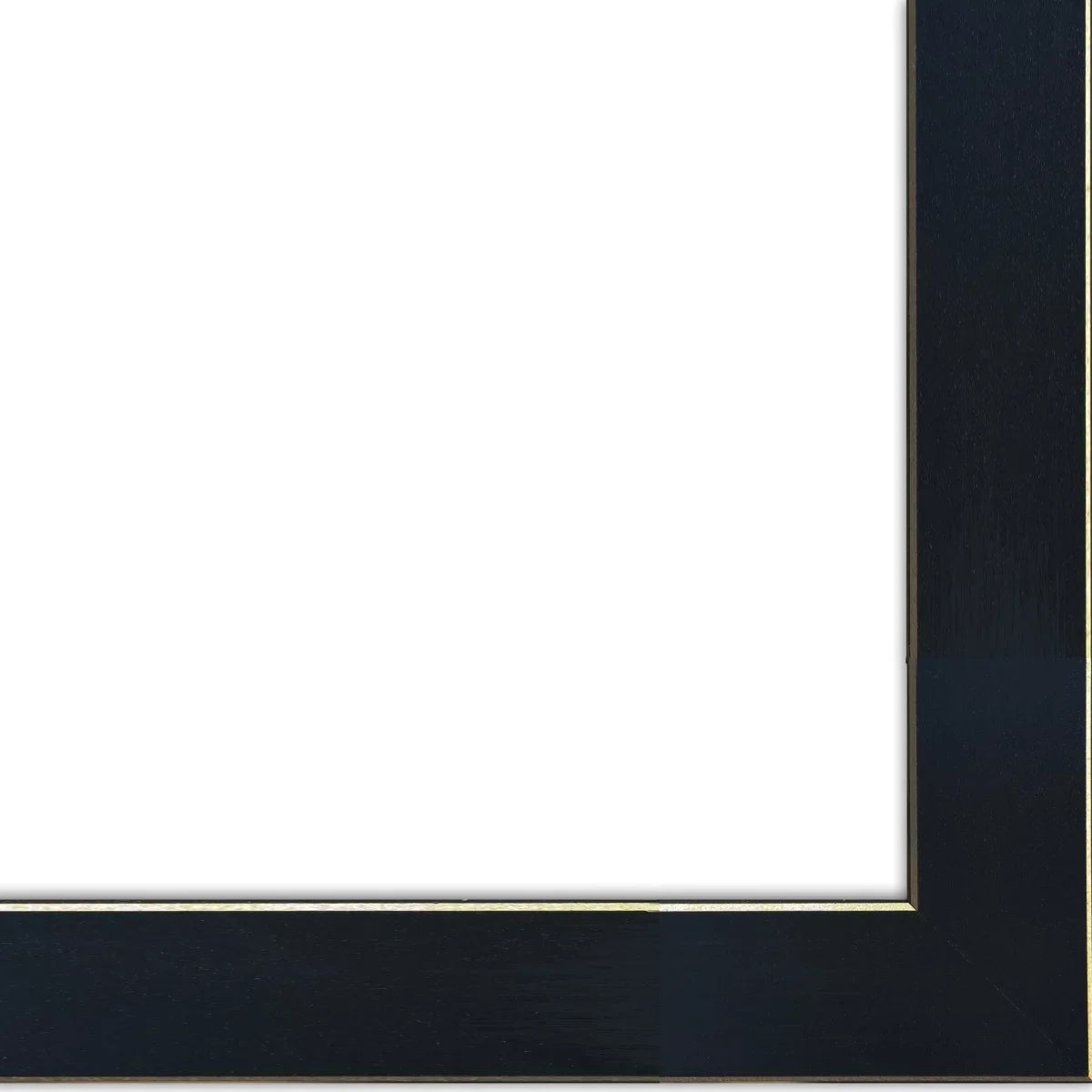 Ready Blues Vignette to Hang Black Spivey, Farmhouse Framed Print, 2-Piece Linda Frame "The By Collection"