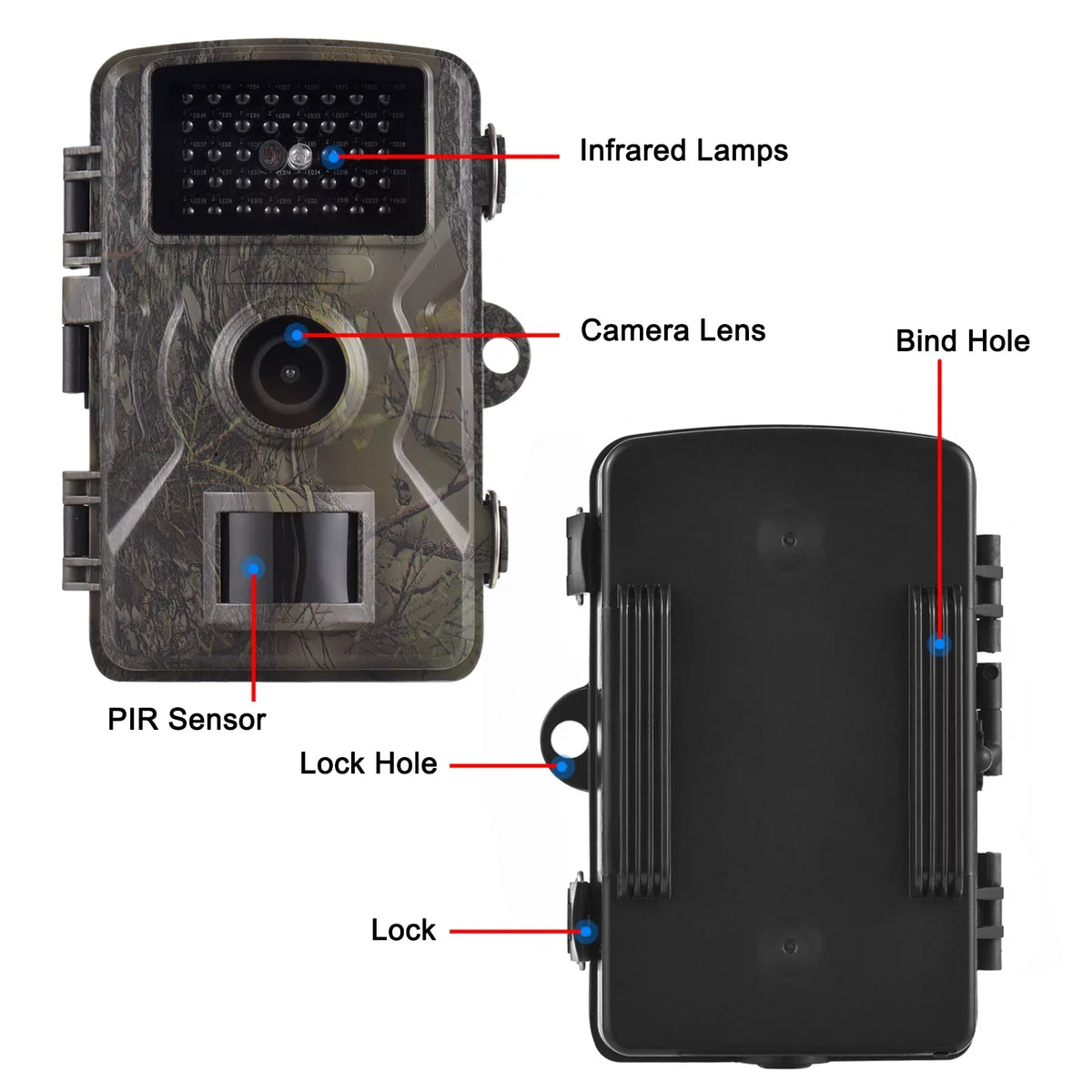 Supports IP66 0.8s Screen 16MP Motion Inch TFT Activated Color Time 2.0 Wildlife 1080P Waterproof Tracking Night Vision with Trigger Infrared Andoer Trail