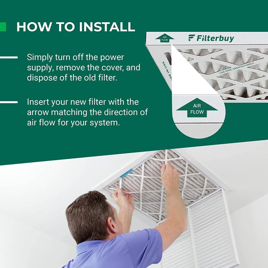 24x24x2 MERV HVAC Filterbuy (6-Pack) AC Furnace Filters Air 13 Pleated