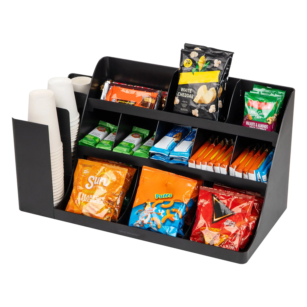 Coffee Condiment Kitchen, Stirrers, Reader Countertop Station, Black Cup and Bar, Organizer, Mind