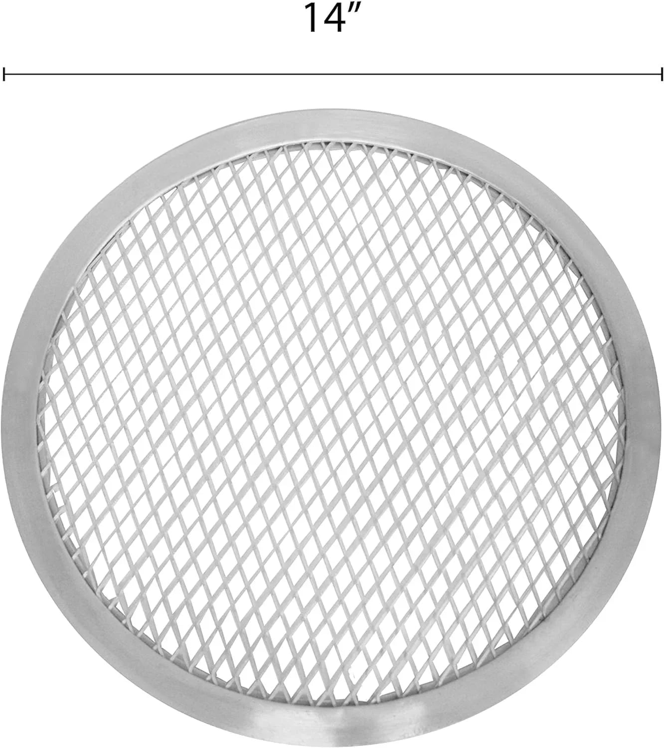 Pizzeria Pizza Kitchen 2 Baking Home TrueCraftware- of Tray Pizza Screen & Round Seamless 15” Pan Rim- Restaurants Tray Pizza Aluminum for Bakeware Baking Round Screen Set