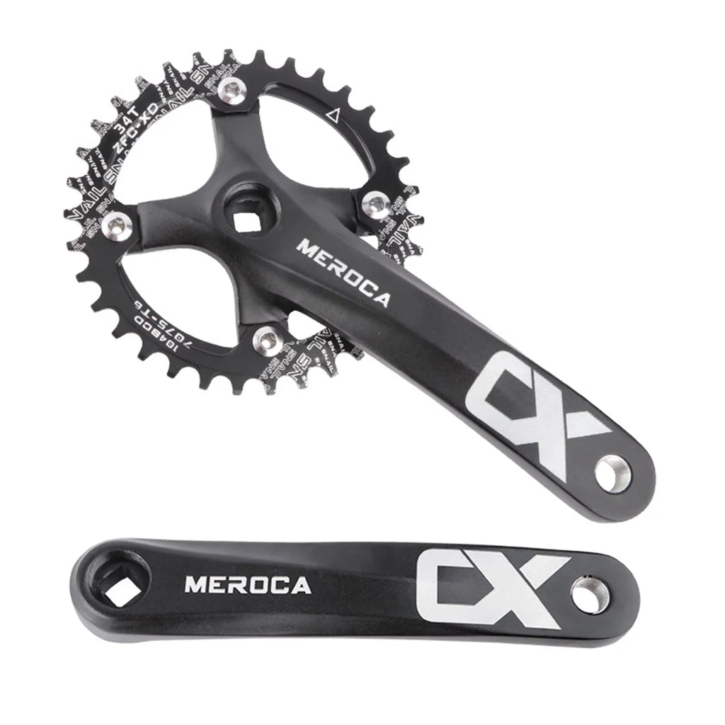 Arms Right Crankset for 170MM Ring Bike Aluminum Single Alloy MEROCA Mountain Crank Set BCD Left 8/9/10/11 Speed 104 Bike Crank