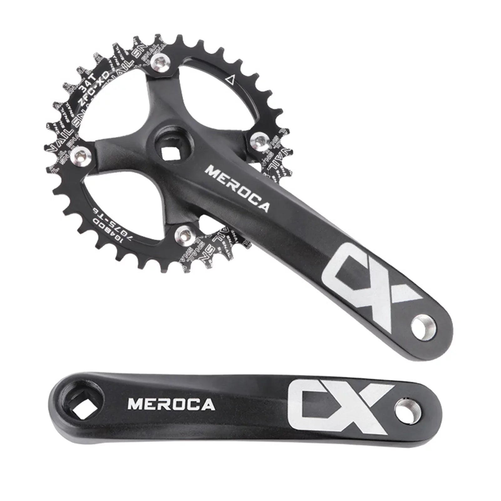 Arms Right Crankset for 170MM Ring Bike Aluminum Single Alloy MEROCA Mountain Crank Set BCD Left 8/9/10/11 Speed 104 Bike Crank