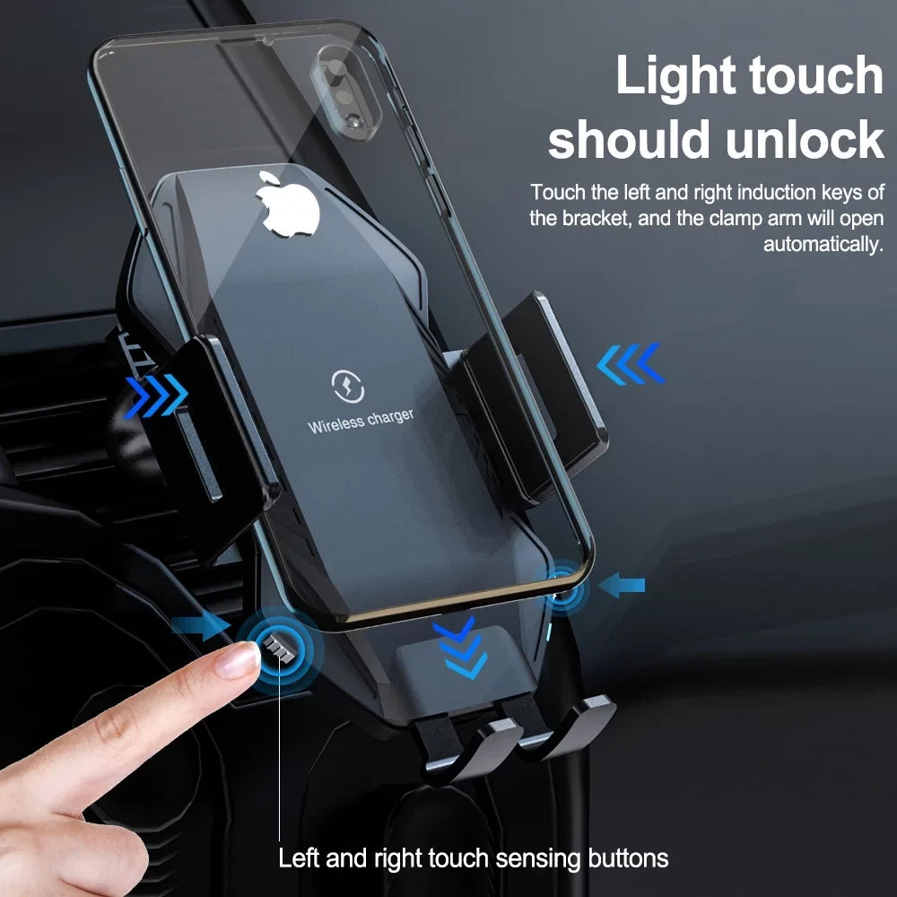 LG, Car iPhone, Air Sensor Wireless Phone Compatible Samsung, Windshield Smart Clamping Car Google, 10W Mount, Dashboard Auto Saoqi Charger, for etc Vent Holder