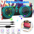 Soundbar Tablet Stereo Speakers Computer USB Mini External Laptop Clip-on Sound