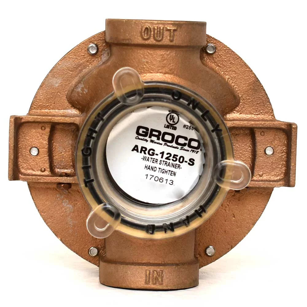 Cast | Water 1/4 1 Groco Strainer ARG-1250-S Boat Inch Raw Bronze