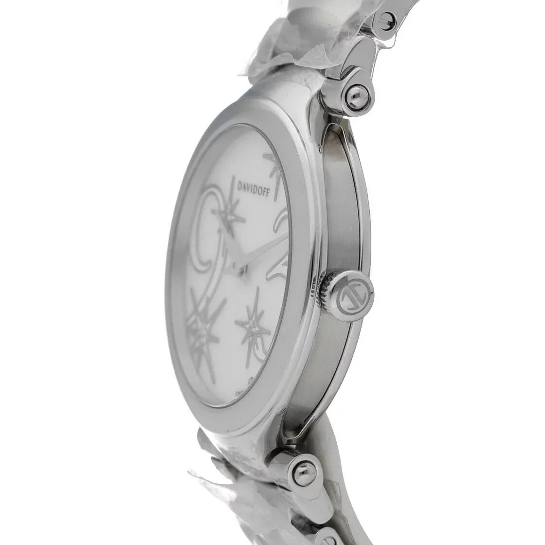 Women's 21156 Pearl Quartz 30mm Lady Davidoff of Watch Steel Stainless Mother