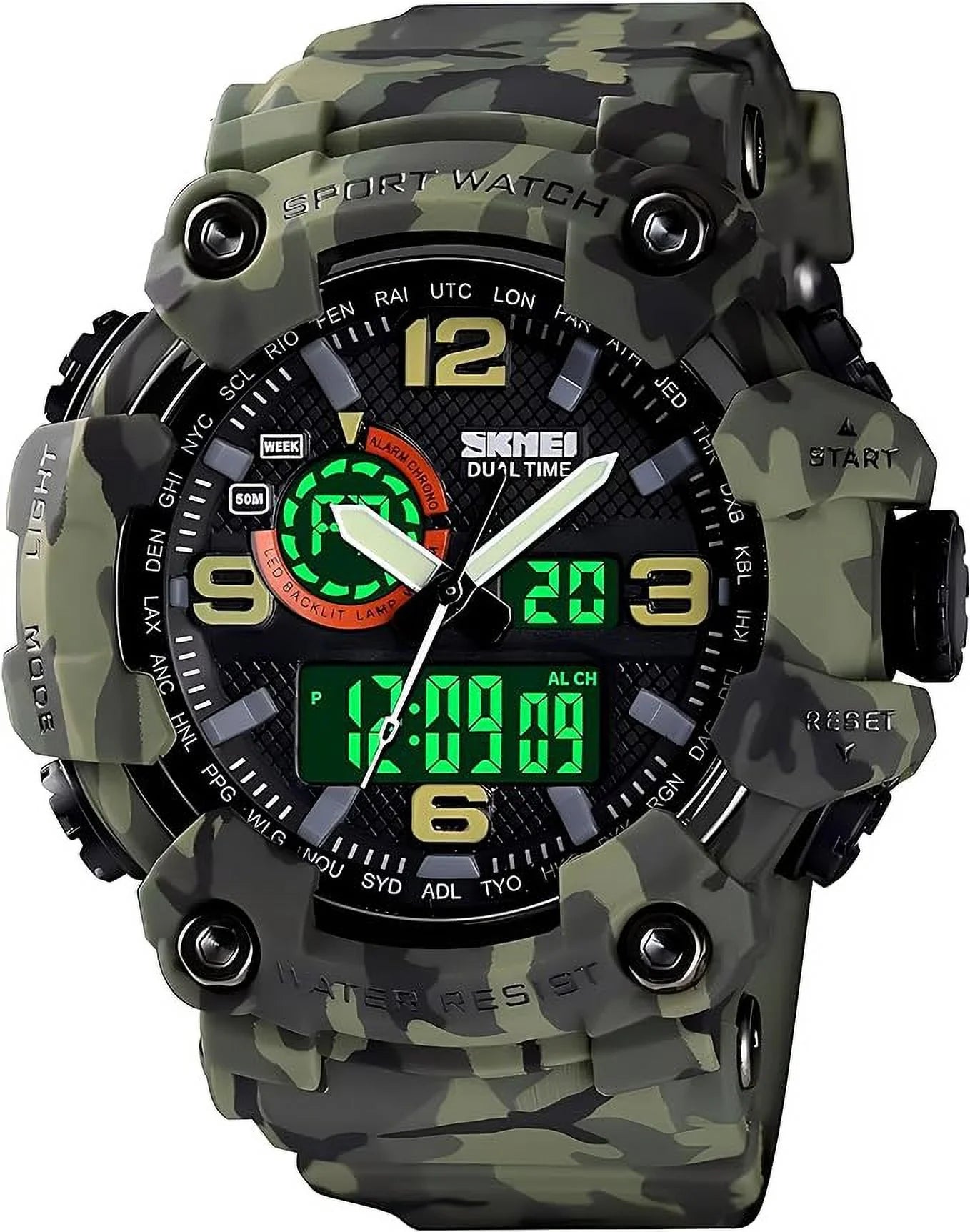 S-Shock Multi Digital Watch Men's LED Military Watches Waterproof Function Sports Gosasa Watches… Alarm