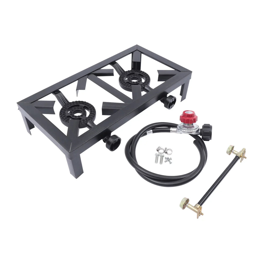 Hose Hiking Burners BBQ Gas Cooker Portable Stove 8KW/27295BTU 2 W/ Outdoor Propane Camping
