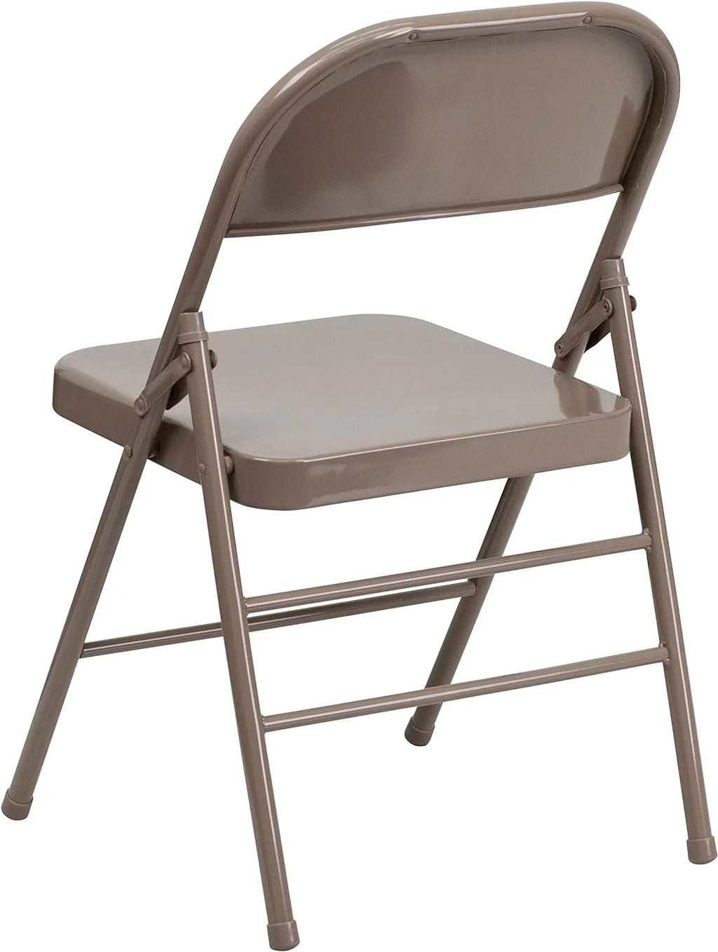 Triple Series HERCULES & Hinged Beige Metal Folding Chair Double Braced