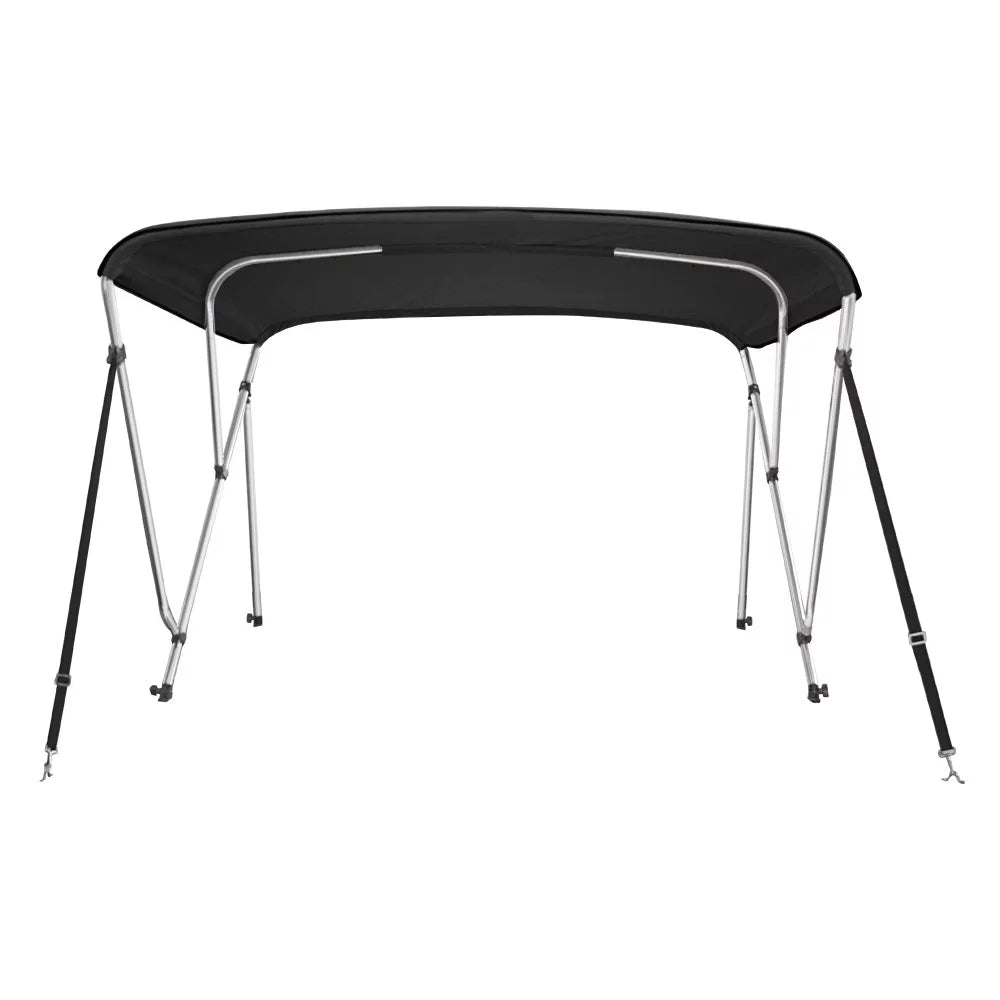 Top Bimini Wide High 6' Solution Boat 46" Dye L 79"-84" 3 BLACK Cover Bow