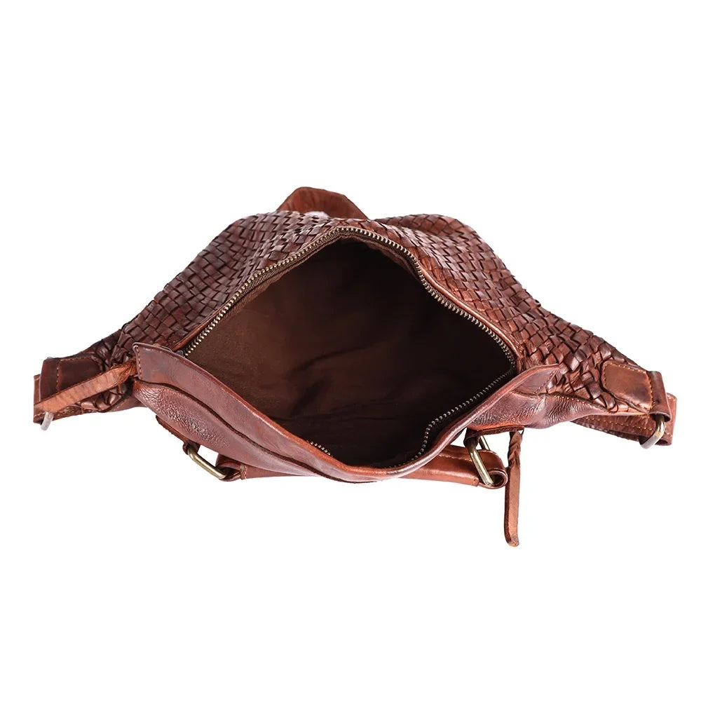 Handbag Never Fanny Purse Cowhide Handmade Pack Nmbgm148E Mind Leather Vintage Bag NM Western Genuine Women