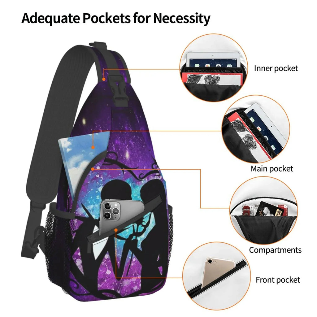 Sling Daypack Crossbody Bags Unisex Gifts Shoulder Christmas Hiking Men Backpack Travel Before For Nightmare Bag Chest Women The
